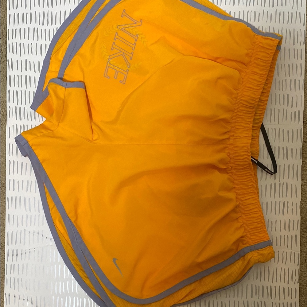 Nike Vibrant Orange Shorts with Gray Trim